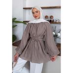 Şulemoda Giyim Hesna Balon Kol Tunik Vizon