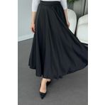 Şulemoda Giyim Kiloş Saten Etek Siyah