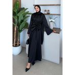 Şulemoda Giyim Mirella Saten Elbise Siyah