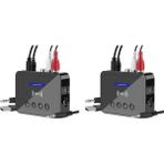 Sulhul 2x Bluetooth 5.0 Receiver Transmitter Fm Stereo Aux 3.5mm Jack Rca Wiress Nfc Bluetooth Audio Adapter (Yurt Dışından) - Siyah
