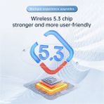 Sulhul Bluetooth 5.3 Alıcı Verici Adaptörü 3.5mm Jack Aux Kablolu Ses Araba Müzik Kulaklık Hoparlör Için (Yurt Dışından) - Siyah