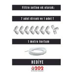 SULOOK 17 Inline Su Arıtma Cihazı Filtre Seti 4'lü - Dirsek Ve Hortum Hediyeli
