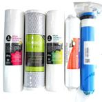 SULOOK 1914 Lotto Filters Aqualine Su Arıtma Filtre Seti 5'li Çift Spun 75 Gpd Vontron Membran