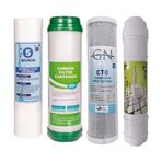 SULOOK 3436 Açık Kasa Su Arıtma Cihazı Filtresi Spun-Gac-Blok-Post Karbon 4lü