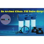 SULOOK Bina-Şebeke-Daire Giriş Su Arıtma Cihazı 3'lü 10 Inch(Boş)