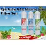 Sulook Su Arıtma Filtre Seti 3'lü Inline Set, Fitting Ilaveli