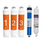 Sulook Waterlife Su Arıtma Cihazı Uyumlu Tak-Çevir 5'li Filtre Seti, Vontron Membranlı (Beyaz)