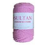 Sultan 3 Büklüm Makrome İpi 250 gr 008 Şeker Pembe