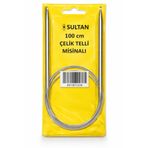 Sultan Çelik Telli Misinalı 100 Cm Örgü Şişi (2-2,5-3-3,5-4-4,5-5-5,5-6-7-8-9-10MM)