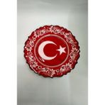 Sultan Çini 30 cm Kabartma Desen Duvar Tabağı