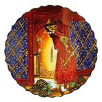 Sultan Çini-ÇİNİ EL EMEĞİ 30 CM Yaldızlı Gravür Çini Tabak