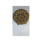 Sultan Çini -Çini El Emeği Altın Yaldız Desenli 30 cm Duvar Tabağı