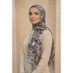 Sultan Eşarp Sultan Desenli Bambu Kraş Şal - Çiçek Modeli - DK06-02