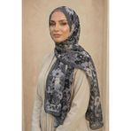 Sultan Eşarp Sultan Desenli Bambu Kraş Şal - Çiçek Modeli - DK06-05