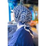 Sultan Eşarp Sultan Fresh Pamuk Eşarp - Sade Çiçek Deseni - SFE002-08 - Lacivert, Krem