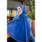 Sultan Eşarp Sultan Vual Şal - Düz Renk - SLV001-02 - Lacivert