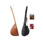 Sultan Instruments Kısa Sap Solak Bağlama Seti(Kılıf, yedek tel, tezene) İsim Yazılabilir