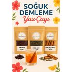sultanbahçe Bitki Çayı Seti | Hibiskus Çayı | Yeşil Çay | Tarçın Çubuk | Detoks | Soğuk Çay Için Bitki Çayı Seti