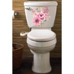 Sulu Boya Pembe Çiçekler Klozet ve Banyo Sticker Seti
