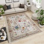 Suluboya Alan Halısı 160 x 200 cm - Vintage Çiçekli 3D Halı, Çiftlik Evi Yatak Odası ve Ev Dekoru için Kaymaz Destekli Yumuşak Peluş Paspas