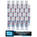 Sumarkt Açık Kasa Su Arıtma Cihazı 10 Inç 1 Mikron Sediment Spun Filtre 25 Adet