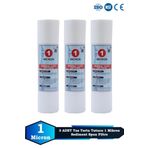 Sumarkt Açık Kasa Su Arıtma Cihazı 10 Inç 1 Mikron Sediment Spun Filtre Toz,tortu Filtre 3 Adet