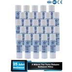 Sumarkt Açık Kasa Su Arıtma Cihazı 10 Inç 5 Mikron Sediment Spun Filtre 25 Adet