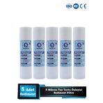 Sumarkt Açık Kasa Su Arıtma Cihazı 10 Inç 5 Mikron Sediment Spun Filtre 5 Adet