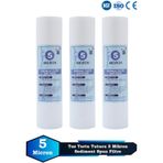 Sumarkt Açık Kasa Su Arıtma Cihazı 10 Inç 5 Mikron Sediment Spun Filtre Toz,tortu Filtre 3 Adet