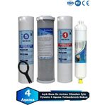 Sumarkt Açık Kasa Su Arıtma Cihazı Uyumlu 4 Aşama Cift Sediment Tatlandırıcılı Filtre Bakım Seti