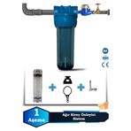 Sumarkt Atlantis Daire Bina Girişi 10 İnch 1 Aşama Su Arıtma Yumuşatma Cihazı Ağır Kireç Önleyici Set