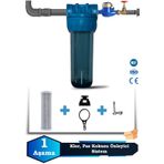 Sumarkt Atlantis Daire Bina Girişi 10 İnch 1 Aşama Su Arıtma Yumuşatma Cihazı Koku,klor Önleyici Set