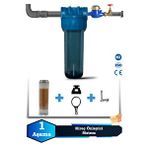 Sumarkt Atlantis Daire Bina Girişi 10 İnch 1 Aşama Su Arıtma Yumuşatma Cihazı(kireç Önleyici Yumuşatma Set) Lacivert