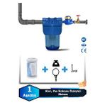 Sumarkt Atlantis Daire Bina Girişi 5 İnch 1 Aşama Su Arıtma Yumuşatma Cihazı(koku,klor Önleyici Set) Lacivert