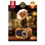 Sumbat B5 Nostaljik Mini Radyo Gramofon Bluetooth/Radyo/Usb/Sd Speaker