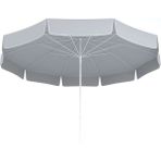 SUME 10 Telli Gri Plaj Balkon Bahçe Şemsiyesi 200 cm Çap Yuvarlak Şekilde Kalın Polyester Malzeme
