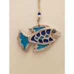 Sume Seramik Mini Balık Dekoratif Duvar Süsü 16x10 Cm Mavi