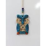 Sume Seramik Mini Baykuş Dekoratif Duvar Süsü 8x12 Cm Çok Renkli