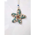 Sume Seramik Mini Deniz Yıldızı Dekoratif Duvar Süsü 15x15 Cm