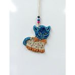 Sume Seramik Mini Kedi Dekoratif Duvar Süsü 10x12 Cm
