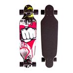 Sumeber Longboard Kaykay Yeni Başlayanlar için 31 İnç Drop-Through Freeride Paten Cruiser Sokak Uzun Kaykay, Işıklı Tekerlekler ile Kızlar Yeni Başlayanlar ve Çocuklar Yetişkinler için Hediye Olarak (Duvar yazısı)
