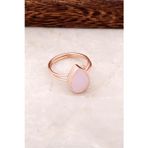 Sümer Telkari Pembe Quartz Taşlı Rose Gümüş Yüzük 2851