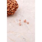 Sümer Telkari Rose Gümüş 4 mm Top Küpe