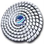 SUMERGROUP Plastik Boru Hortum Kablo Koruma Sistemleri 17MM SARICI TOPLAYICI SPİRALİ KALIN 50 METRE (GRİ)