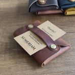 Sumerian Wallet Deri Cüzdan Taba Avuçiçi Cüzdan Rfıd Kart Koruma Hediye - Antik Taba