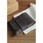 sumerianwallet Minimalist Deri Kartlık Kahverengi Anahtarlık Hediye Kahverengi