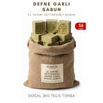 Sumeya Soap Co El Yapımı Zeytinyağlı Defne Garlı Doğal Sabun - 3 KG Telis Torba (16 Kalıp)