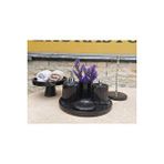 Sümeyra Marble Art SAPPHİRE BLACK- DOĞAL SİYAH MERMER BANYO SETİ- 7 PARÇA- GÜMÜŞ - KAĞIT HAVLULUK
