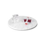 Sümeyra Marble Art Viva Yuvarlak Mermer Supla Mermer Sunumluk 28cm