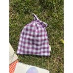 Sumicorn Design Mor Pötikareli Çevre Dostu Bez Kese,keten Büzgülü Ipli Düzenleyici Kese,hediye Kesesi,makyaj Çantası - Açık Mor